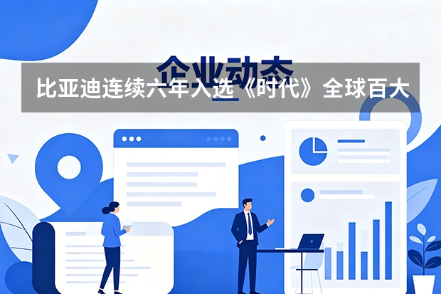比亚迪连续六年入选《时代》全球百大影响力企业