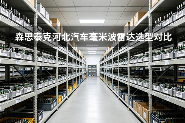 森思泰克河北汽车毫米波雷达选型对比：不同路线怎么挑